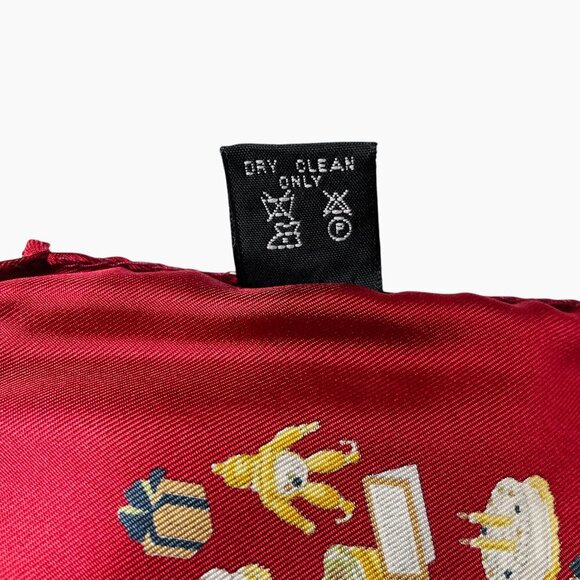 Chopard Red Silk Happy Birthday Pocket Square Scarf - Picture 5 of 6